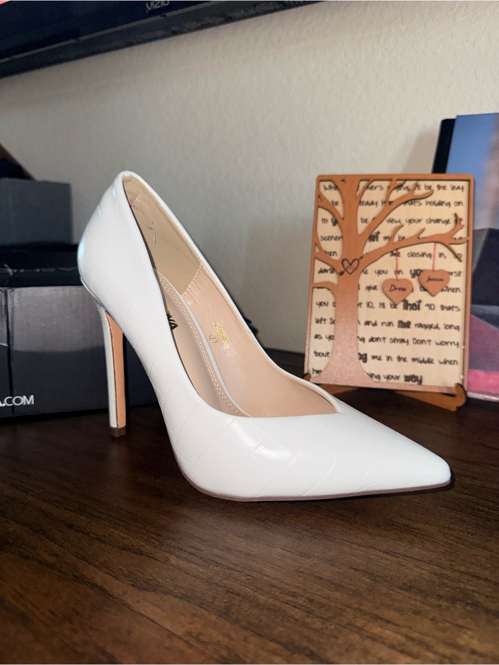 Fashion Nova White Pointed Toe Stiletto Pump